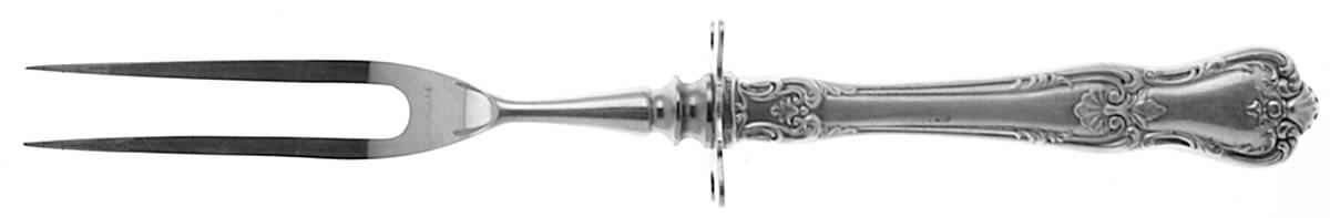 Memory Lane (Sterling, 1949) Small Steak Carving Fork with Stainless Prongs by Lunt Silver-1