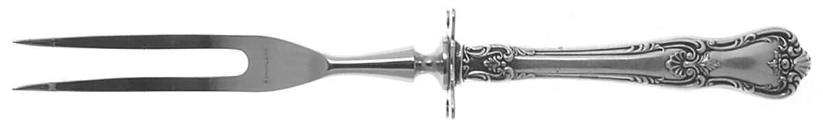Memory Lane (Sterling, 1949) Small Steak Carving Fork with Stainless Prongs by Lunt Silver-1