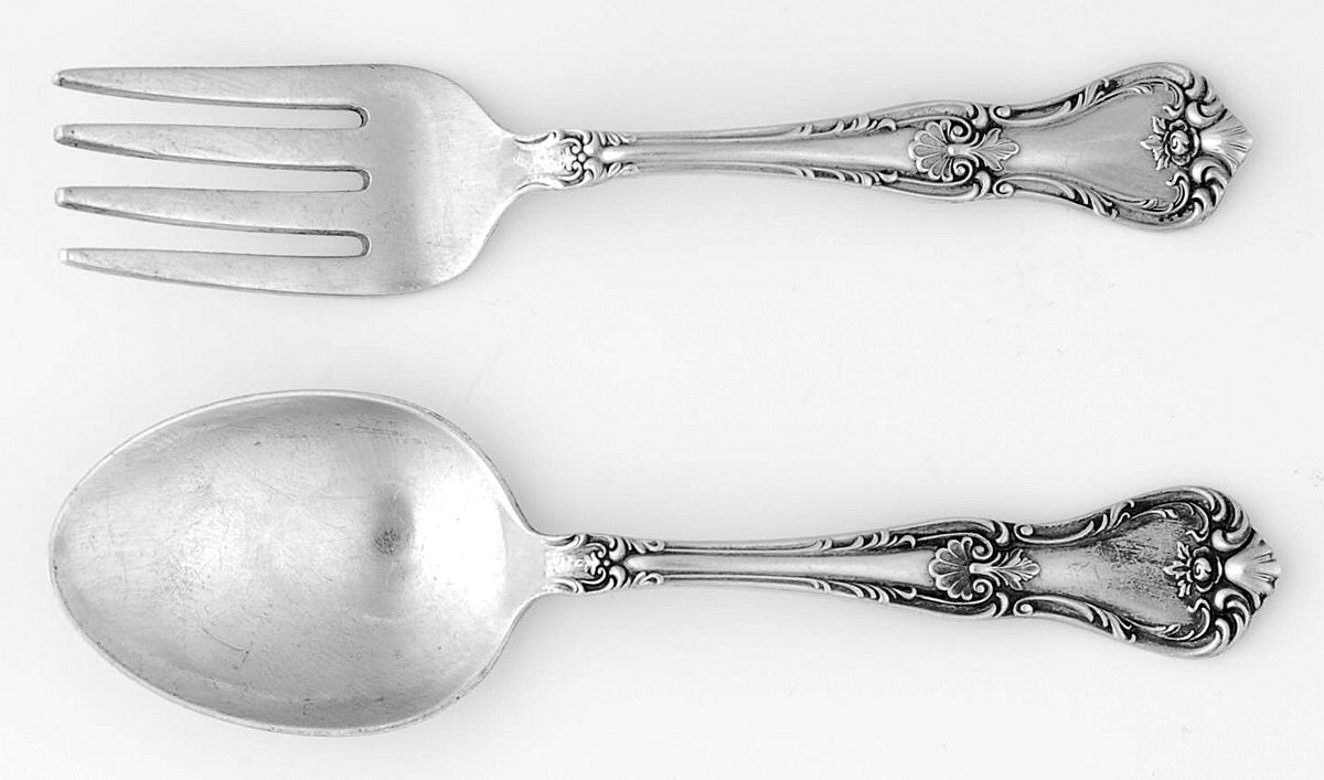 Memory Lane (Sterling, 1949) 2 Pc Baby Set (BF, BS) by Lunt Silver-1