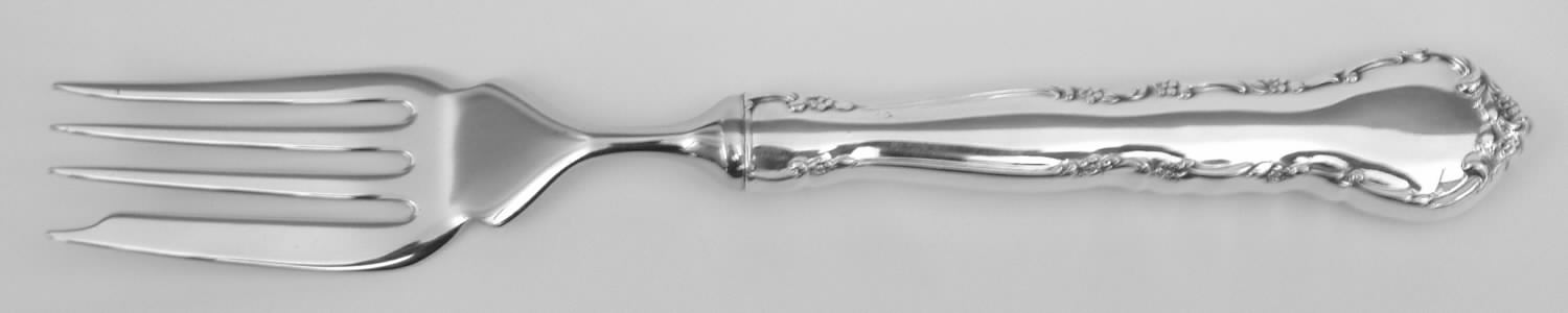 Mignonette (Sterling, 1960, No Monograms) Individual Hollow Fish Fork, Stainless Tines by Lunt Silver-1