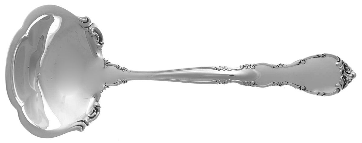 Mignonette (Sterling, 1960, No Monograms) Solid Gravy Ladle by Lunt Silver-1