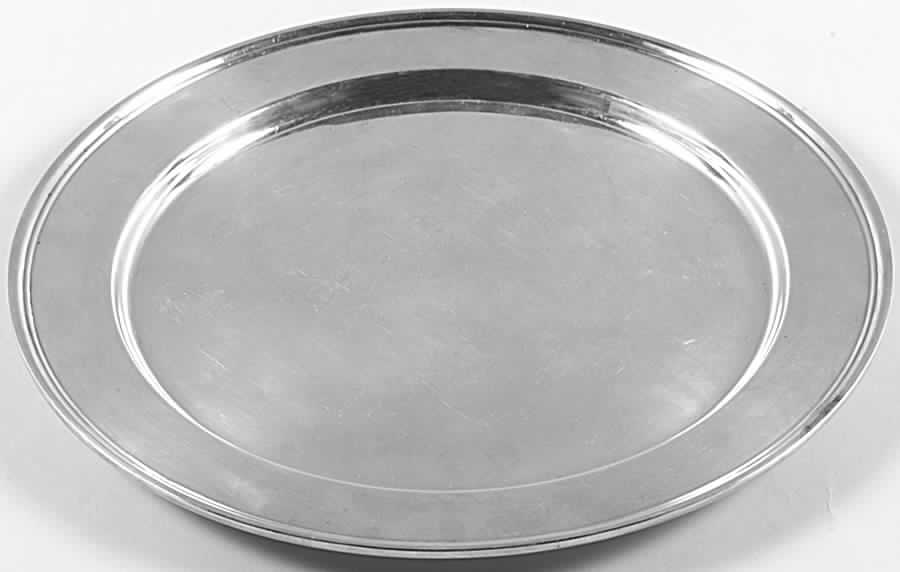 Sterling Hollowware Medium Round Sterling Tray by Lunt Silver-1