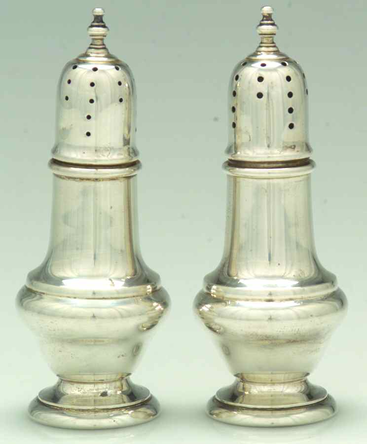 Sterling Hollowware Salt and Pepper Set by Lunt Silver-1