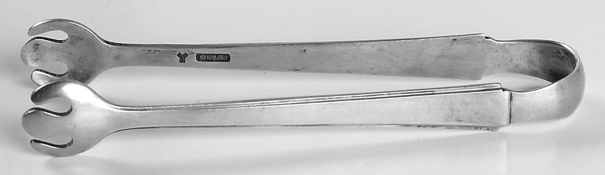 Modern Classic (Sterling, 1934, No Monos) Small Sugar Tongs by Lunt Silver-1