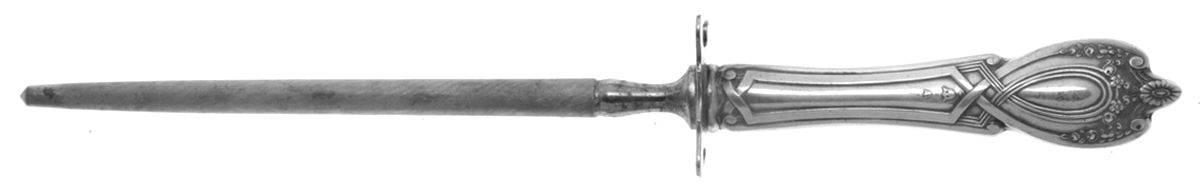 Monticello (Sterling, 1908) Small Knife Sharpener W/Sterling Guard by Lunt Silver-1