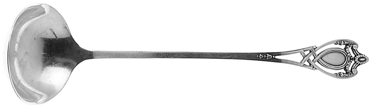 Monticello (Sterling, 1908) Solid Piece Cream Ladle by Lunt Silver-1