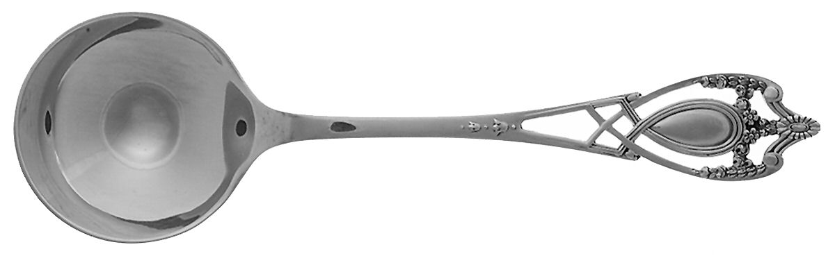 Monticello (Sterling, 1908) Large Round Bowl Soup Spoon (Bouillon) by Lunt Silver-1