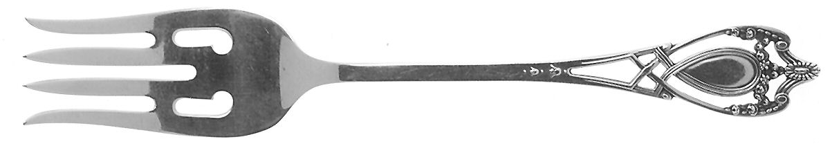 Monticello (Sterling, 1908) Large Individual Solid Fish/Salad Fork by Lunt Silver-1
