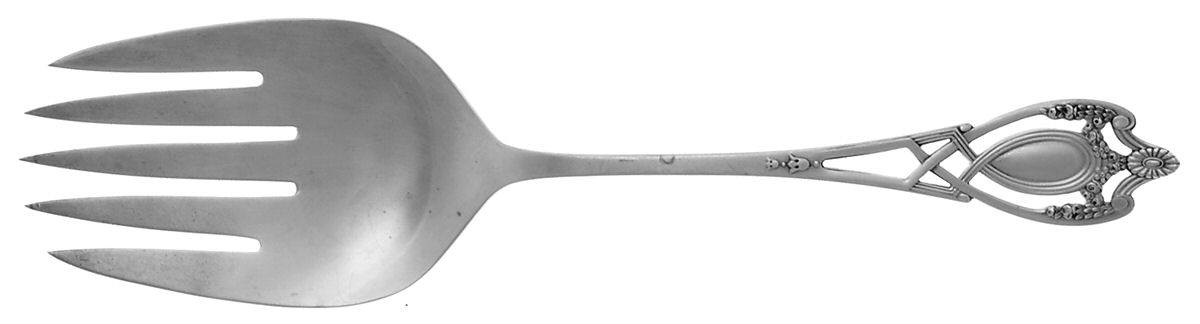 Monticello (Sterling, 1908) Small Solid Fish Serving Fork by Lunt Silver-1