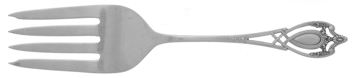 Monticello (Sterling, 1908) Solid Salad Serving Fork by Lunt Silver-1