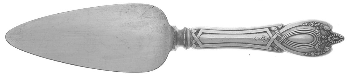 Monticello (Sterling, 1908) Cheese Server with Silverplate Blade by Lunt Silver-1