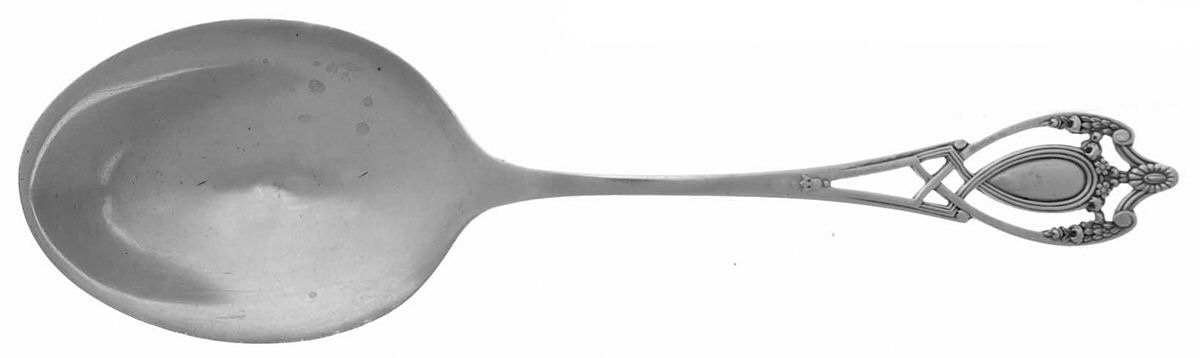 Monticello (Sterling, 1908) Preserve Spoon by Lunt Silver-1