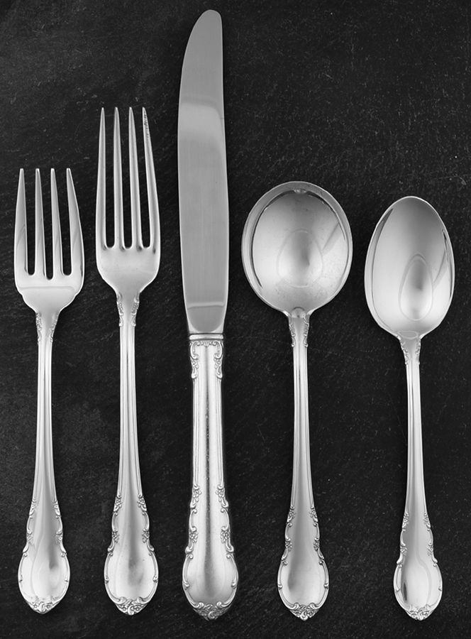 Modern Victorian (Sterling, 1941, No Monos) 40 Piece Estate Set by Lunt Silver-1