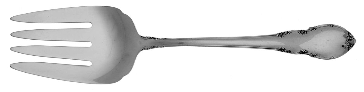 Modern Victorian (Sterling, 1941, No Monos) Solid Salad Serving Fork by Lunt Silver-1