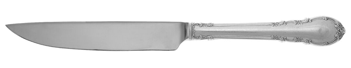 Modern Victorian (Sterling, 1941, No Monos) Steak Knife Individual Hollow, No Serrate HC by Lunt Silver-1
