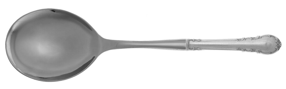 Modern Victorian (Sterling, 1941, No Monos) Casserole Spoon with Smooth Stainless Bowl HC by Lunt Silver-1