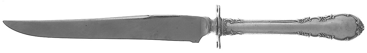 Modern Victorian (Sterling, 1941, No Monos) Small Carving Knife W/Sterling Guard by Lunt Silver-1
