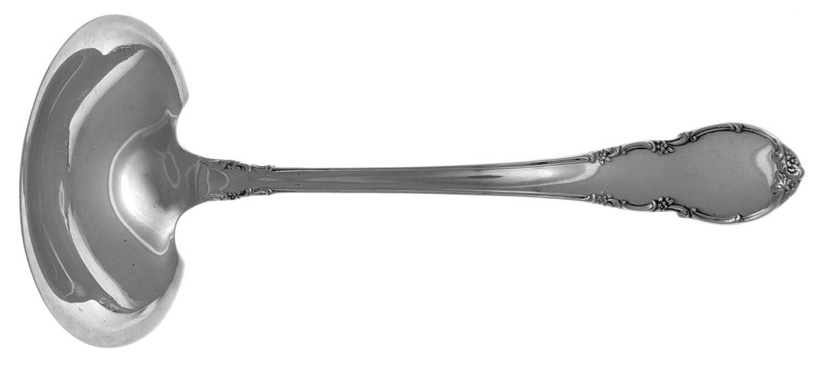 Modern Victorian (Sterling, 1941, No Monos) Solid Gravy Ladle by Lunt Silver-1