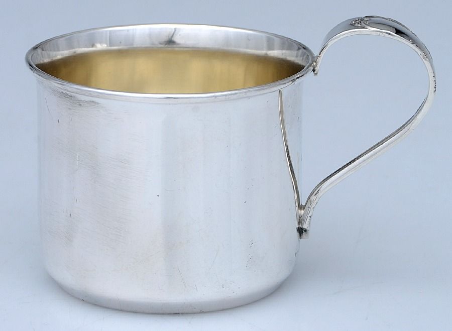 Modern Victorian (Sterling, 1941, No Monos) Baby Cup by Lunt Silver-1