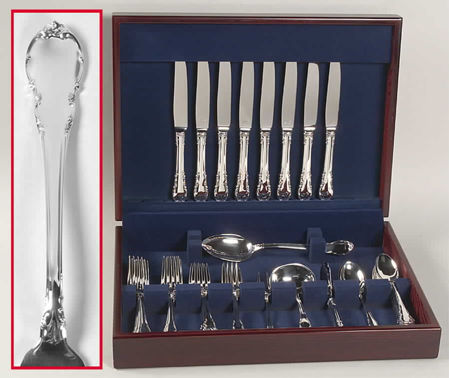 Modern Victorian (Sterling, 1941, No Monos) 37-Piece Set by Lunt Silver-1