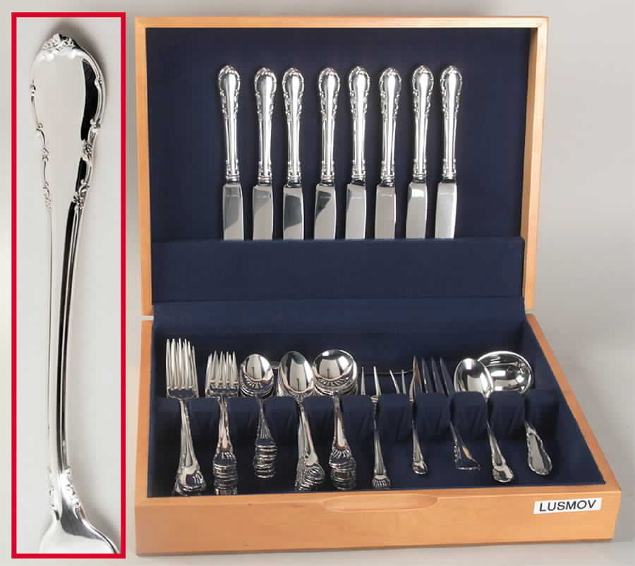 Modern Victorian (Sterling, 1941, No Monos) 54 Piece Set by Lunt Silver-1