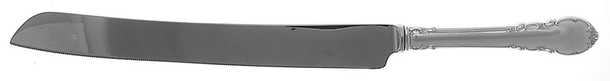 Modern Victorian (Sterling, 1941, No Monos) Wedding Cake Knife with Stainless Blade by Lunt Silver-1
