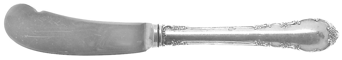 Modern Victorian (Sterling, 1941, No Monos) Butter Spreader Hollow Hdl-Paddle/Stainless Blade by Lunt Silver-1