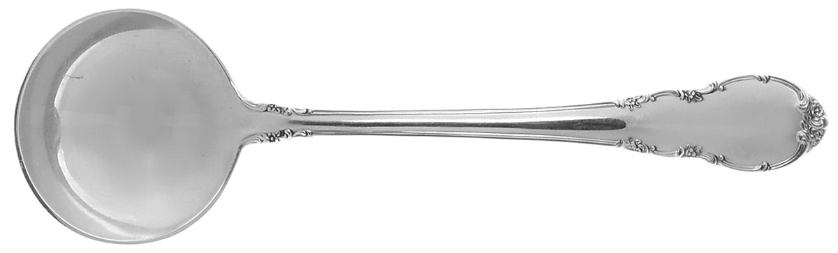 Modern Victorian (Sterling, 1941, No Monos) Round Bowl Soup Spoon (Bouillon) by Lunt Silver-1