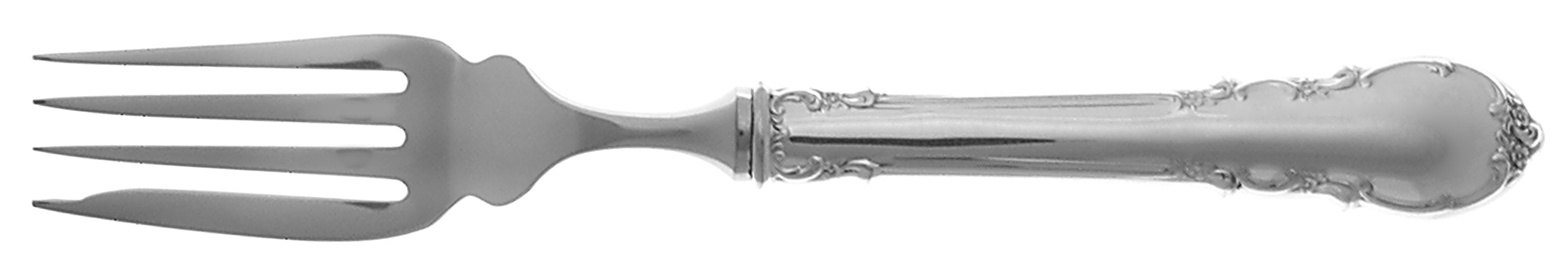 Modern Victorian (Sterling, 1941, No Monos) Individual Hollow Fish Fork, Stainless Tines by Lunt Silver-1