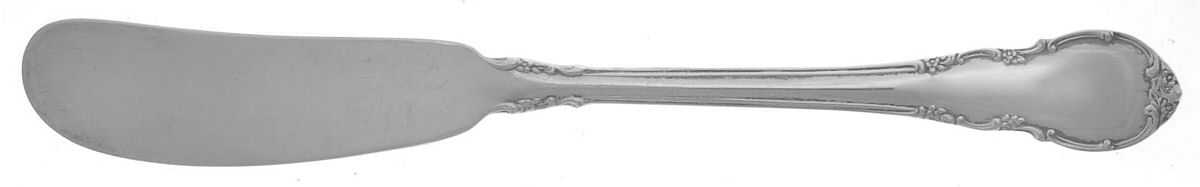 Modern Victorian (Sterling, 1941, No Monos) Flat Handle Butter Spreader by Lunt Silver-1
