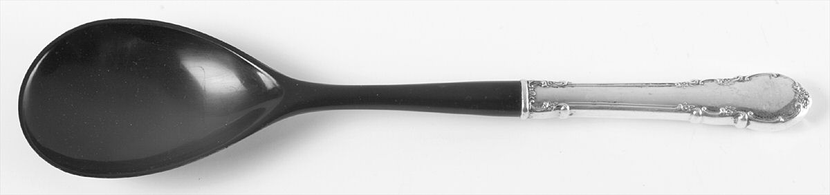 Modern Victorian (Sterling, 1941, No Monos) Salad Serving Spoon with Plastic Bowl by Lunt Silver-1