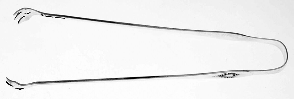 Mount Vernon (Sterling, 1905) Solid Long Handle Olive Serving Tongs by Lunt Silver-1