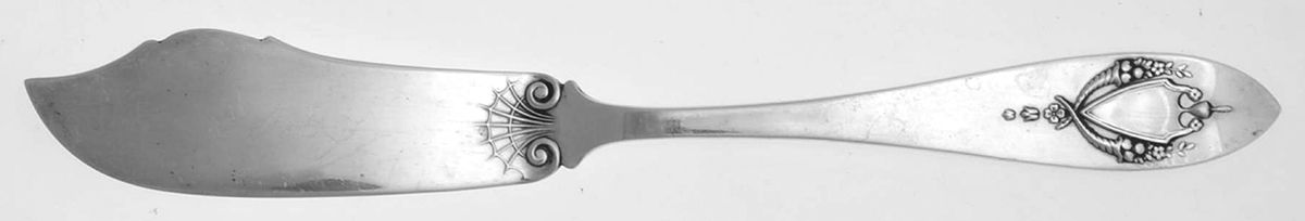 Mount Vernon (Sterling, 1905) Individual Solid Fish Knife by Lunt Silver-1
