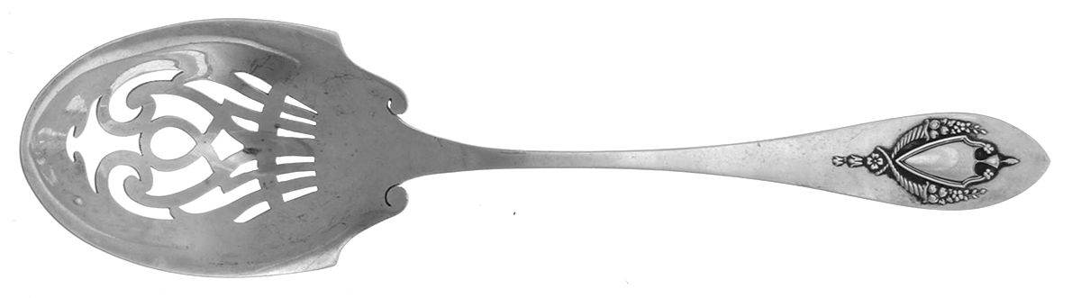 Mount Vernon (Sterling, 1905, Monograms) Ice Serving Spoon Large by Lunt Silver-1