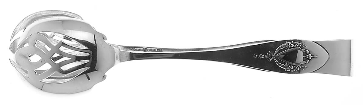 Mount Vernon (Sterling, 1905) Large Ice Serving Tongs with Bowl Tips by Lunt Silver-1