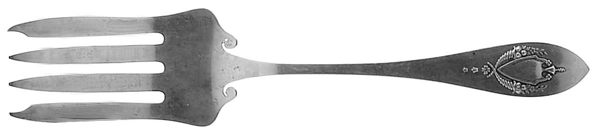 Mount Vernon (Sterling, 1905) Large Solid Cold Meat Serving Fork by Lunt Silver-1