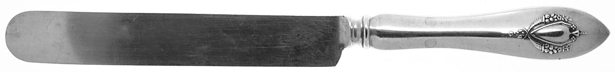 Mount Vernon (Sterling, 1905) Blunt Hollow Handle Knife w/Bolster by Lunt Silver-1