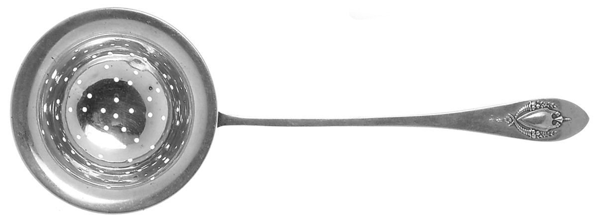 Mount Vernon (Sterling, 1905) Solid Individual Overcup Tea Strainer by Lunt Silver-1