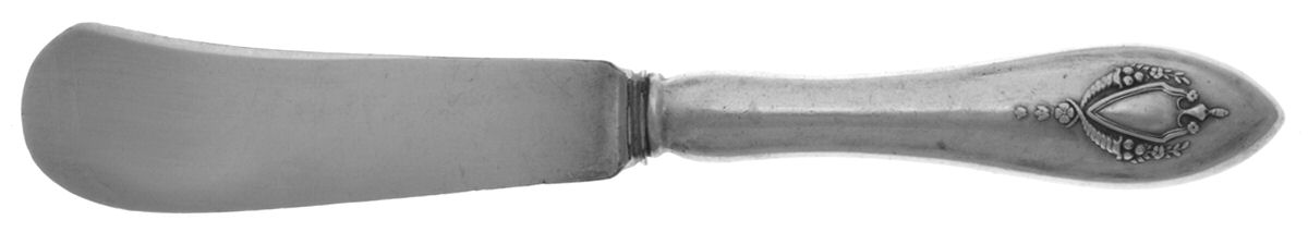 Mount Vernon (Sterling, 1905) Hollow Handle Paddle Butter Spreader (Slvpt) by Lunt Silver-1
