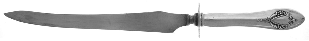 Mount Vernon (Sterling, 1905) Large Carving/Roast Knife StnlBl w/Sterling Guard by Lunt Silver-1