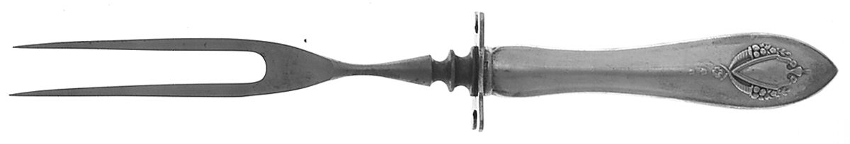 Mount Vernon (Sterling, 1905) Small Carving Fork W/Sterling Guard by Lunt Silver-1