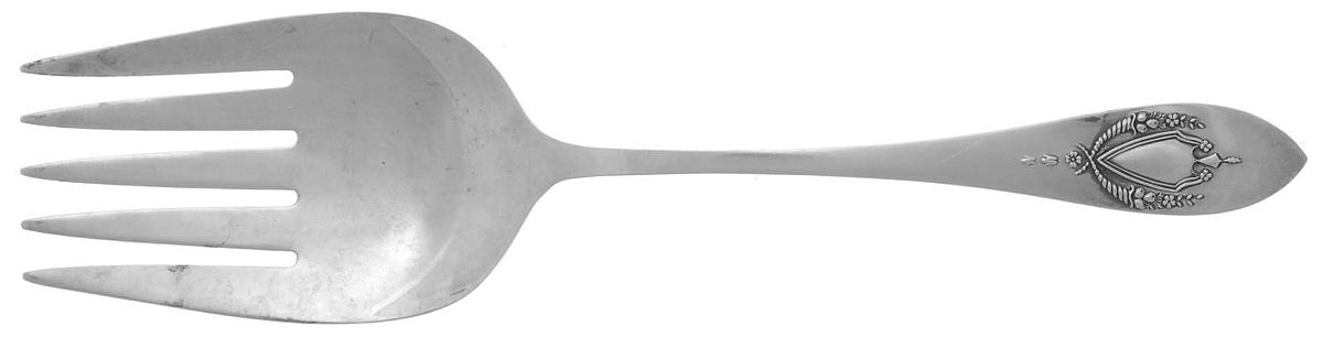 Mount Vernon (Sterling, 1905) Large Solid Fish Serving Fork by Lunt Silver-1