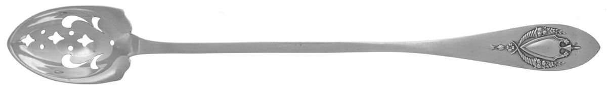 Mount Vernon (Sterling, 1905) Pierced Bowl Long Handle Olive Spoon by Lunt Silver-1