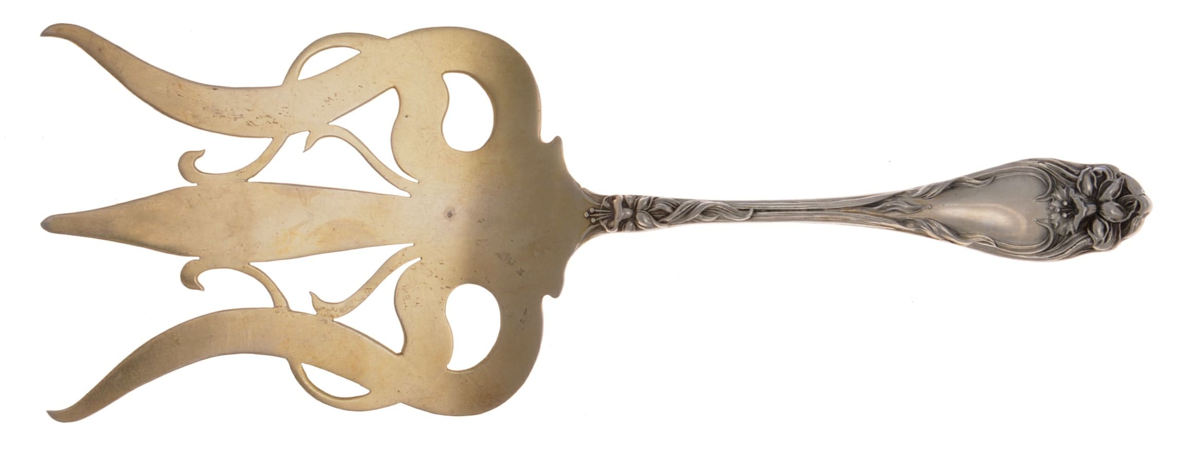Narcissus (Sterling, 1903) Solid Toast Serving Fork by Lunt Silver-1