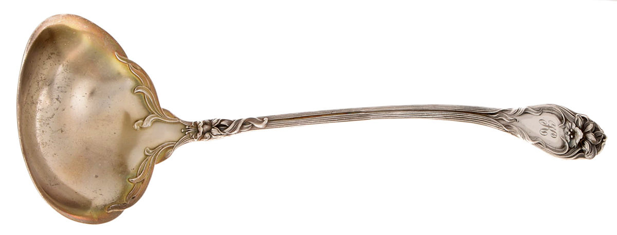 Narcissus (Sterling, 1903) Solid Soup Ladle by Lunt Silver-1