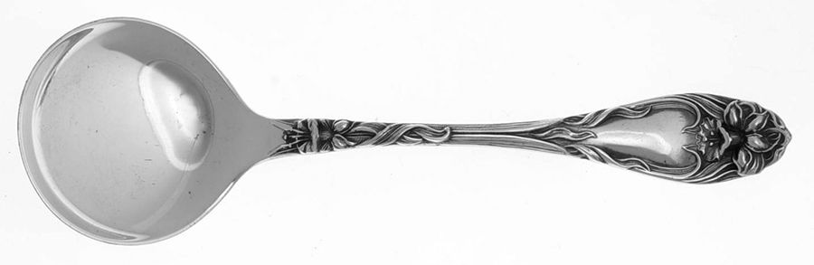 Narcissus (Sterling, 1903) Round Bowl Soup Spoon (Bouillon) by Lunt Silver-1