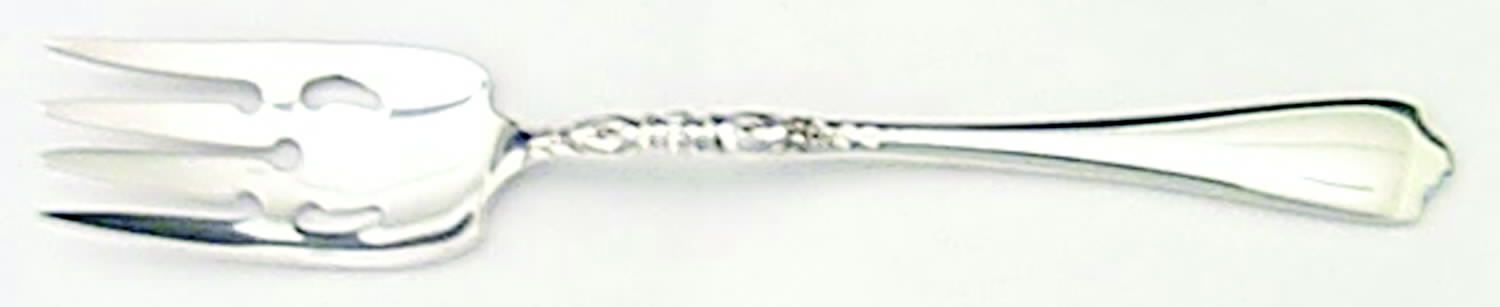 Nellie Custis (Sterling, 1915) Large Ramekin Fork by Lunt Silver-1