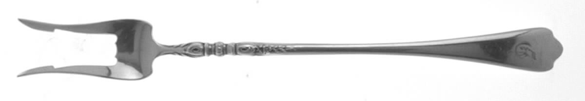 Nellie Custis (Sterling, 1915) Short Handle Pickle/Olive Fork by Lunt Silver-1