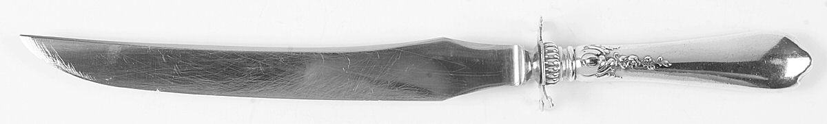 Nellie Custis (Sterling, 1915) Large Stainless Blade Roast Carving Knife by Lunt Silver-1