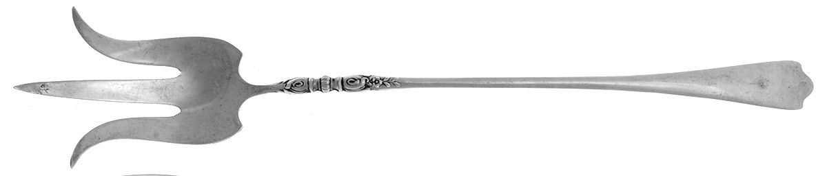 Nellie Custis (Sterling, 1915) Large Lettuce Serving Fork by Lunt Silver-1